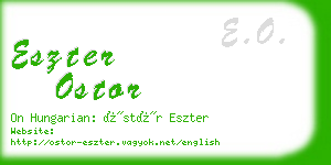 eszter ostor business card